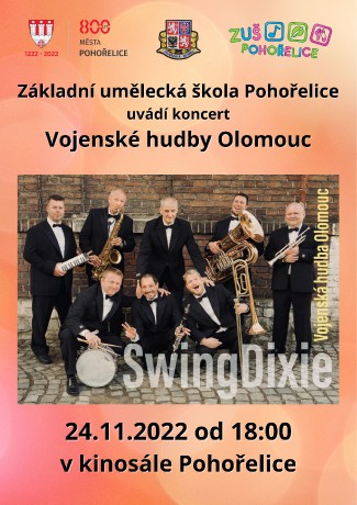 Swingový koncert – ZUŠ Pohořelice ve spolupráci s Vojenskou hudbou Olomouc